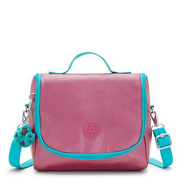 Kipling New Kichirou Metallic Lunch Bags Fresh Pink Metallic | AU 1930KO